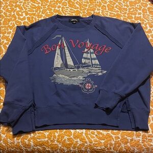 Vinyl Icon vintage inspired  'Bon Voyage' Pull over Sweatshirt